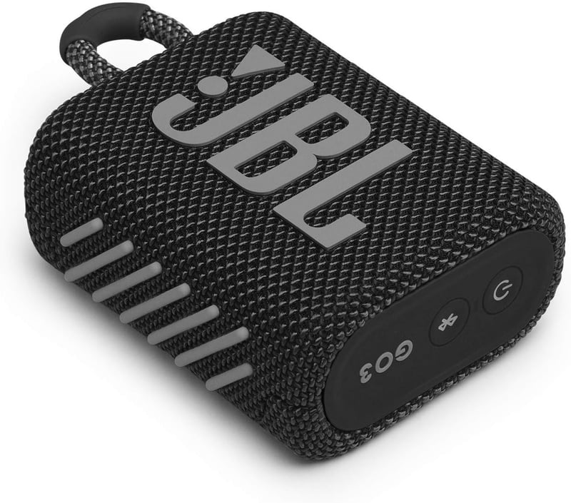 ポータブルBluetoothスピーカー JBL GO3 - USB-C充電/IP67防塵防水/ブラック