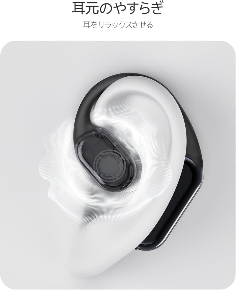 ワイヤレス骨伝導イヤホン OWS - Bluetooth 5.3、最大60時間再生、IP68防水、スポーツ用