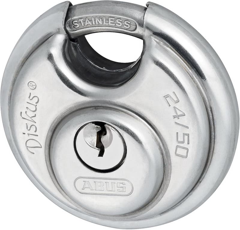 ABUS アバス ステンレス製ディスカスロック 50mm 鍵3本付き