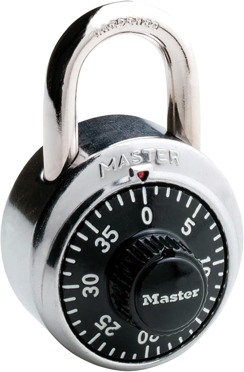 マスターロック 南京錠 ダイヤル式 ステンレス製 防犯用 1500JAD ブラック 48mm