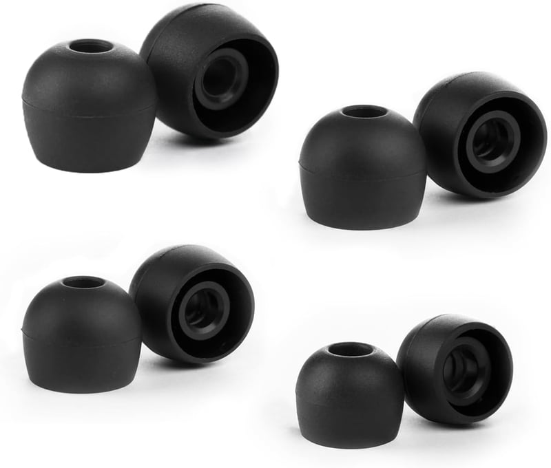ディープマウントイヤーピース(ブラック・全サイズセット)重低音強化・高遮音性