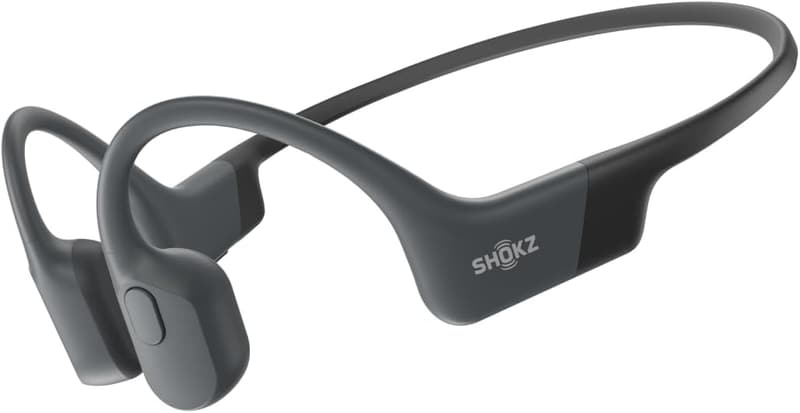 ランニング用 Bluetooth 5.1 骨伝導イヤホン ショックス OpenRun マイク付き IP67防水 8時間再生 USB-C ブラック