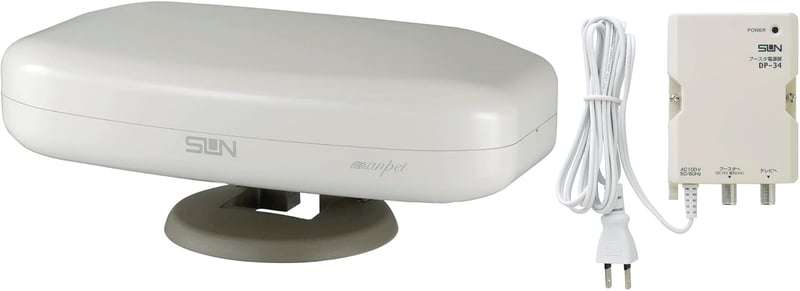 地デジUHFアンテナ（屋内・屋外兼用・ブースタ内蔵・白）SDA-5-2-S