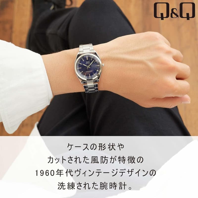メンズシルバーアナログクラシック腕時計 QB78-212