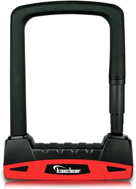 バイク用高耐久U字ロック・チェーンパッドロック（レッド、160mm）