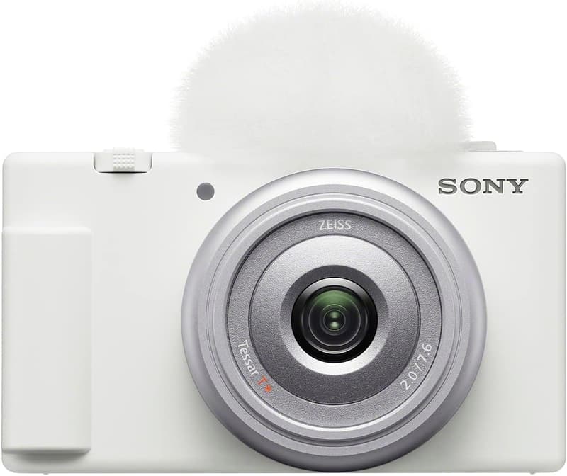 Vlog用デジタルカメラ Sony ZV-1F ホワイト 20mm F2.0 単焦点レンズ・ウィンドスクリーン付属