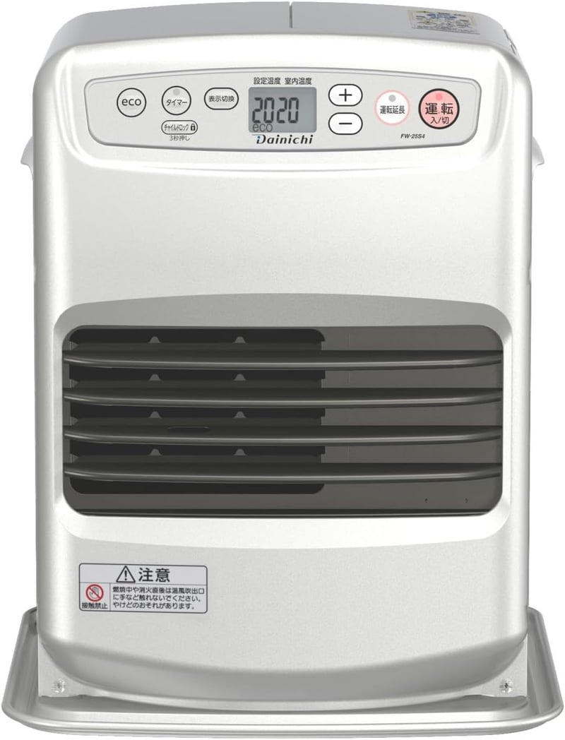 ダイニチ 石油ファンヒーター Sタイプ 木造7畳/コンクリート9畳対応 ライトシルバー FW-25S4-S