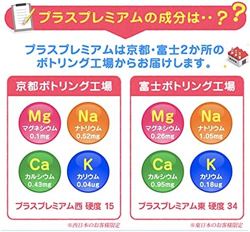 プラスプレミアムウォーターサーバー用ボトル 24L(12L×2本) PFAS・放射能検査済み