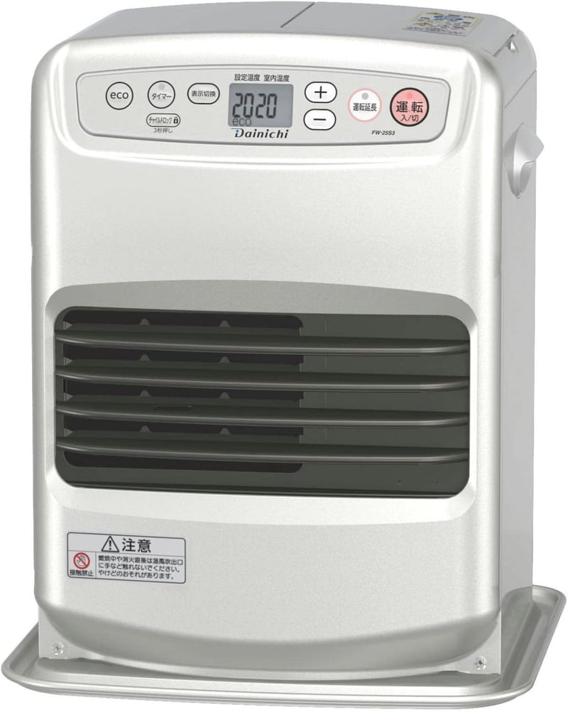ダイニチ Sタイプ 石油ファンヒーター 木造7畳/コンクリート9畳対応 ライトシルバー FW-25S3-S