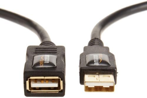 USB-A 2.0延長ケーブル 1.0m ブラック (プリンター対応)