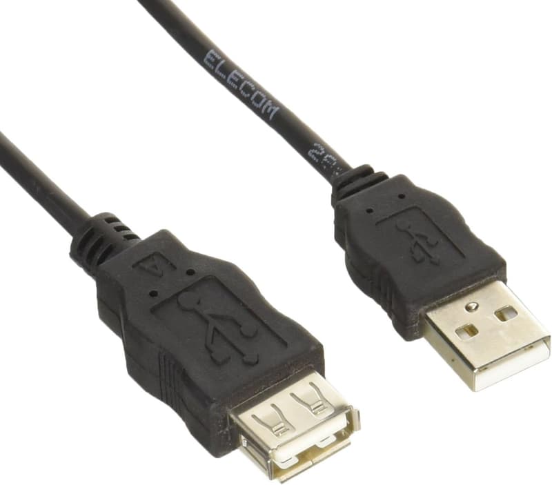 USB2.0 延長ケーブル (USB Aオス - USB Aメス) 3m ブラック RoHS準拠