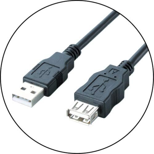 エコUSB延長ケーブル 1.5m ブラック USB2.0 Aオス-Aメスタイプ