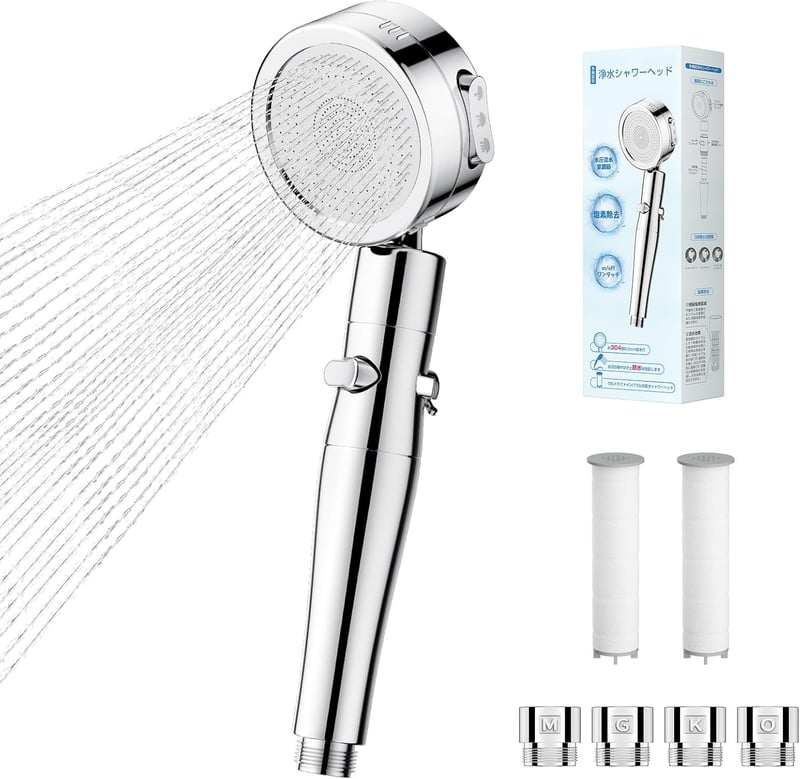 節水・塩素除去 360°調節シャワーヘッド【2025年改良型】