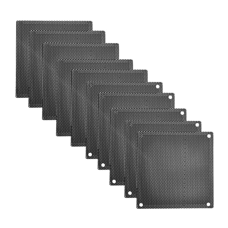 PC用防塵メッシュファンケース 120mm 10枚セット (ブラック)