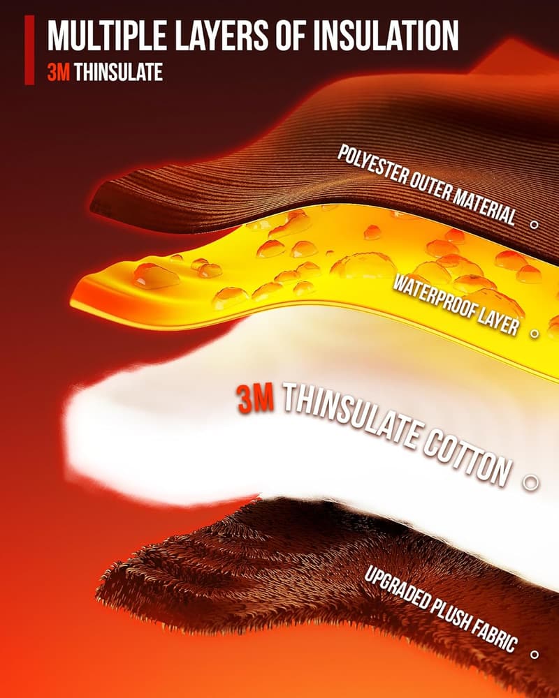 冬用オートバイ手袋 IRON JIA'S 防寒スマホ対応 防水・防風 ブラック XL