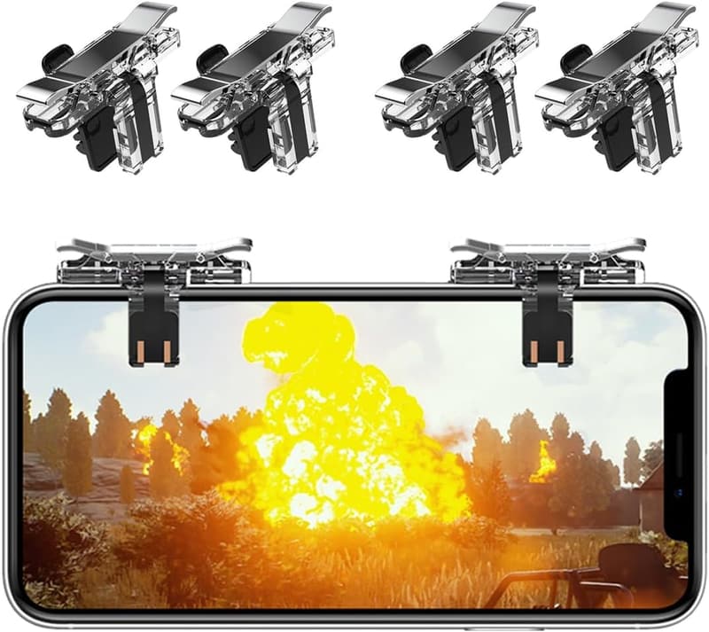 シューティングゲーム用高感度コントローラー4個セット - 最新型ズレ防止・無段階調整・スマホ対応