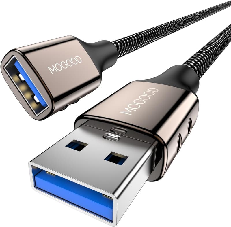USB 3.0延長ケーブル 1m - 5Gbpsデータ転送対応、PC・周辺機器用