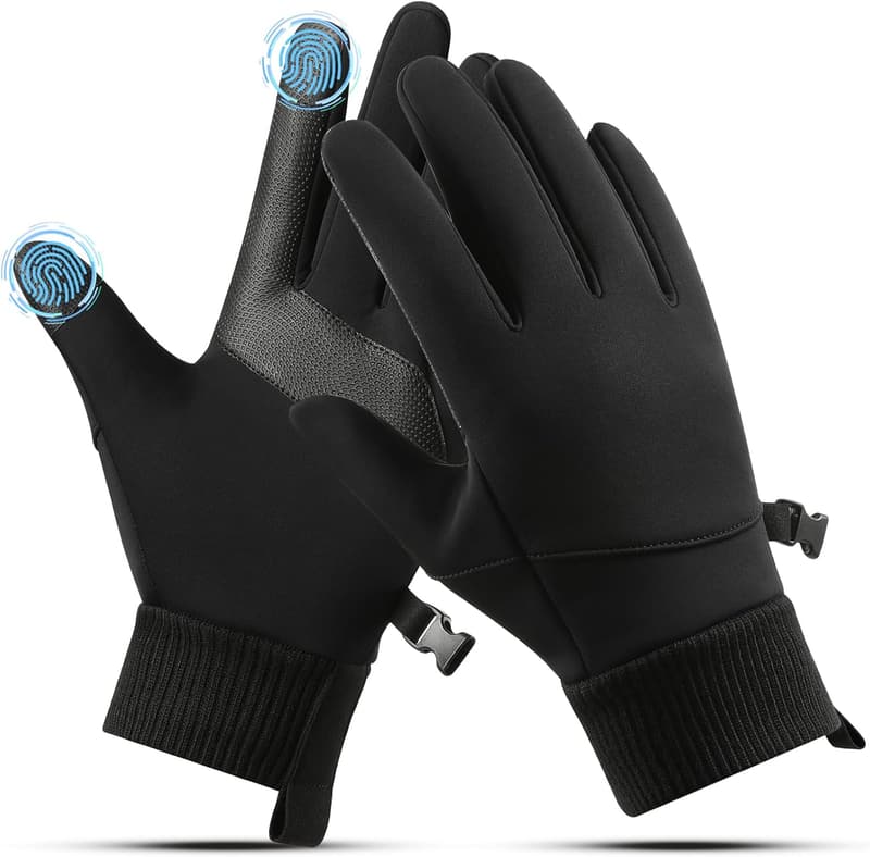 防寒メンズアウトドアグローブ タッチパネル対応 裏起毛 伸縮性 滑り止め