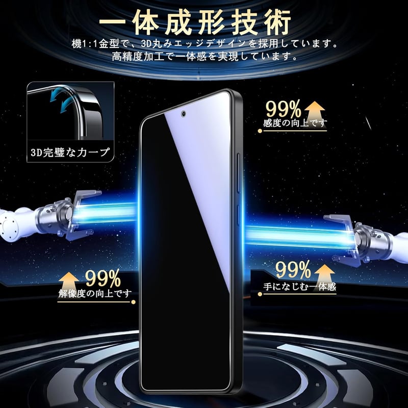 Xiaomi POCO X7 Pro 機種専用 覗き見防止強化ガラスフィルム 2枚セット【国産旭硝子製】