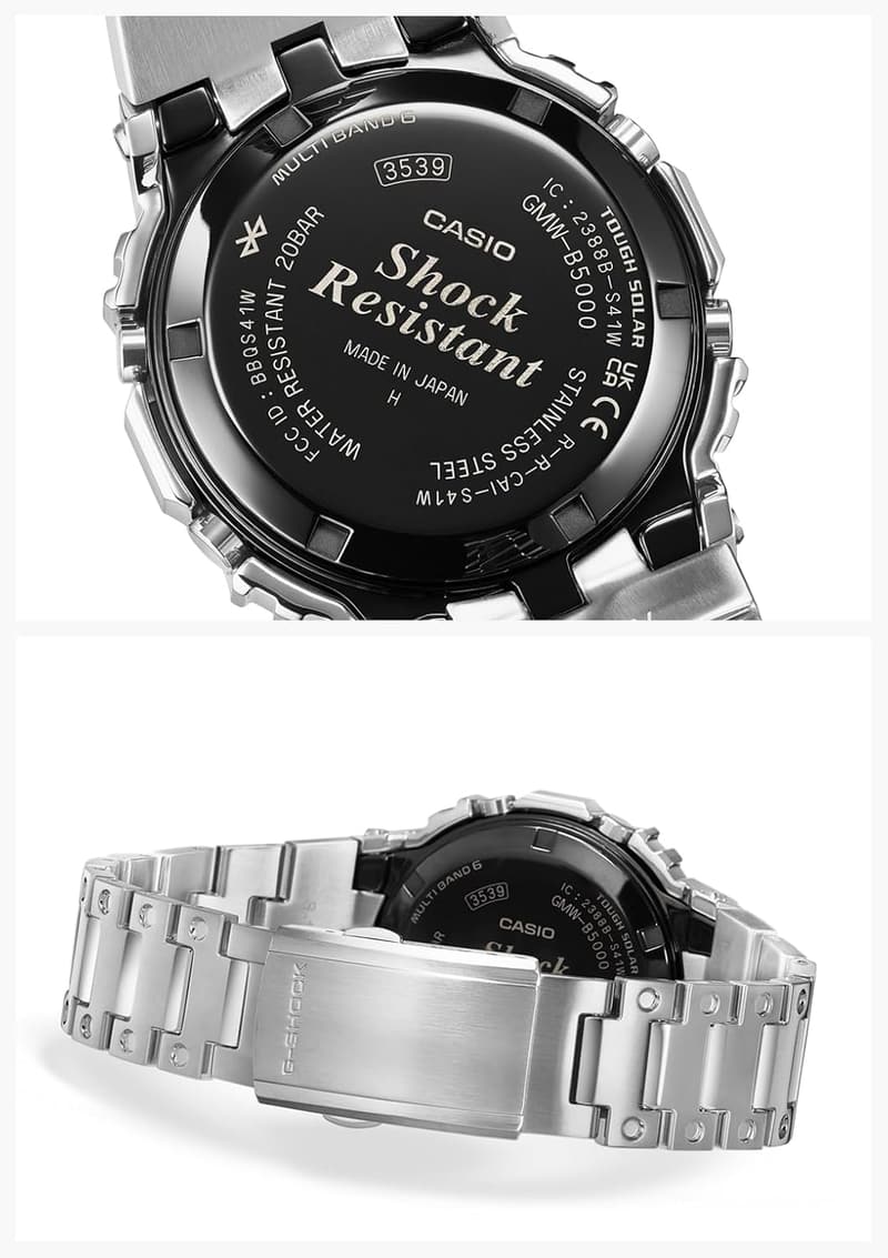 Bluetooth搭載フルメタル電波ソーラー腕時計 GMW-B5000D-1CJF メンズシルバー