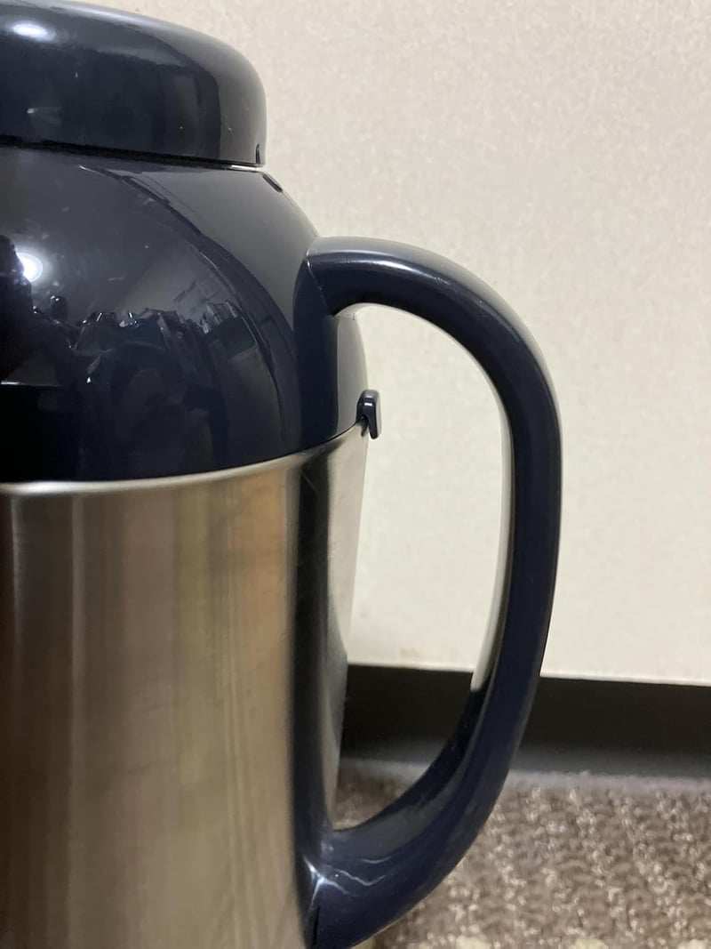 ガラスハンドポット 1.0L 真空断熱構造 保温・保冷 ピンク
