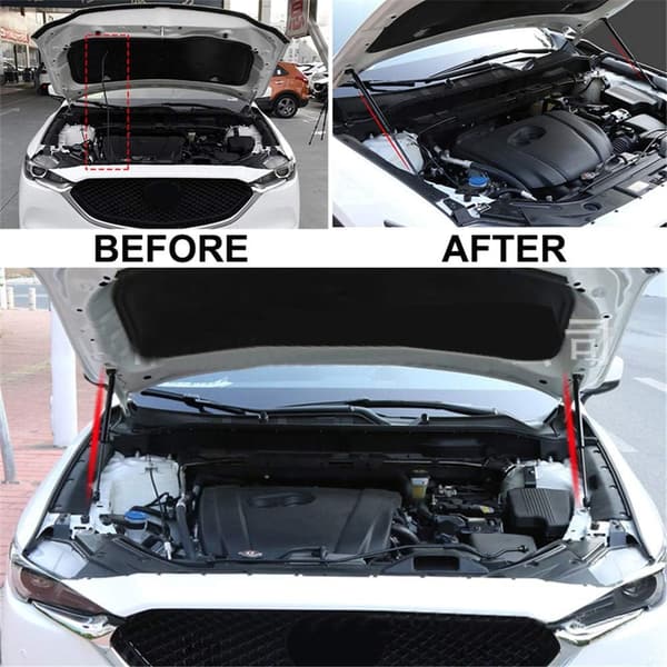 マツダCX-5/KX-8用ボンネットダンパー 2017-2020年モデル ステンレススチール製 2本セット