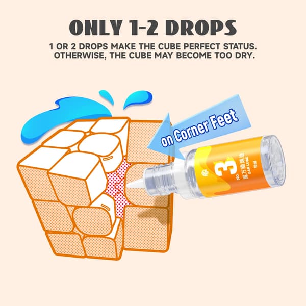 スピードキューブ用潤滑剤10ml & 収納バッグ付き