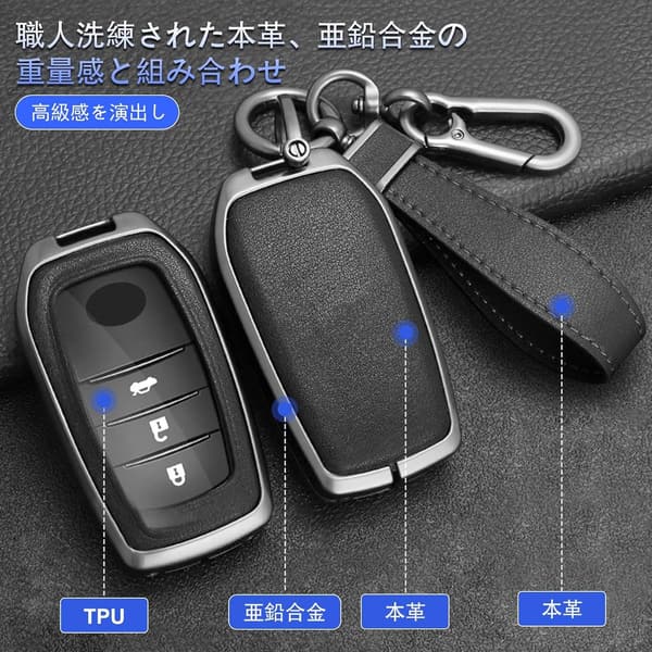 トヨタ専用本革キーケース 防水・衝撃防止・ギフトボックス付き