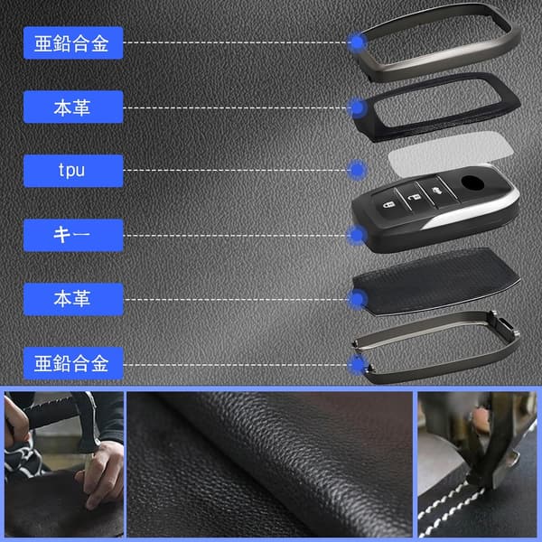 トヨタ専用本革キーケース 防水・衝撃防止・ギフトボックス付き