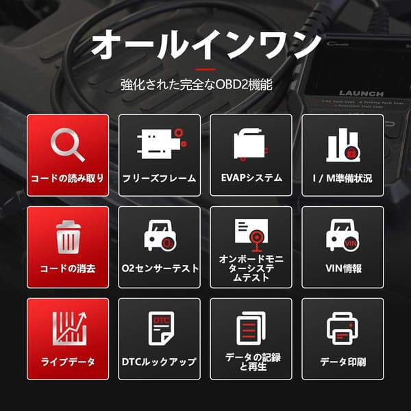OBD2診断機 CR529 日本語対応 自動車故障診断スキャナー BMW・ベンツ・VW向け