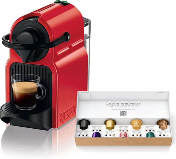 ネスプレッソ カプセル式コーヒーメーカー イニッシア ルビーレッド 0.6L 軽量コンパクト