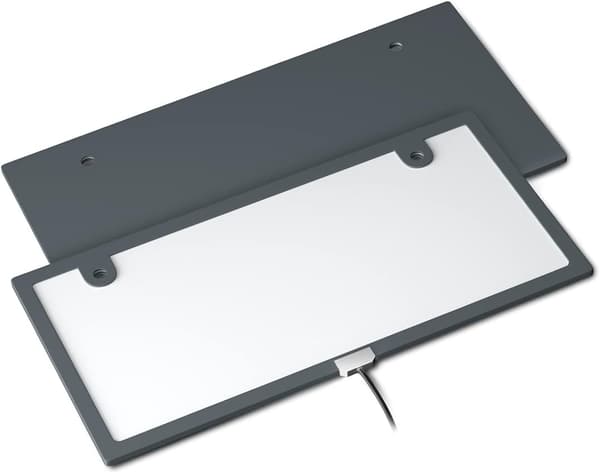 全面発光IP67防水 LEDナンバープレート（ホワイト）前後2枚セット 12V専用