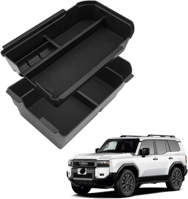 トヨタ ランクル250 専用 二層構造 コンソールボックス インナートレイ 滑り止め付き