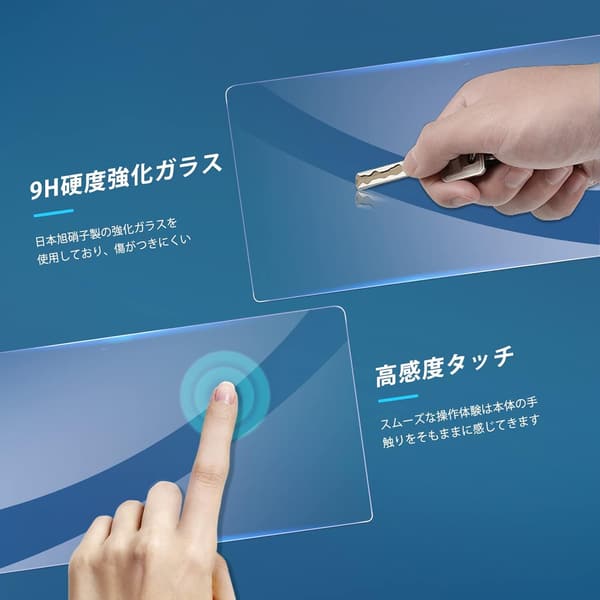 トヨタ ランドクルーザー300系用 11.6インチ リアモニター保護フィルム 9H硬度 アンチグレア 液晶保護ガラス