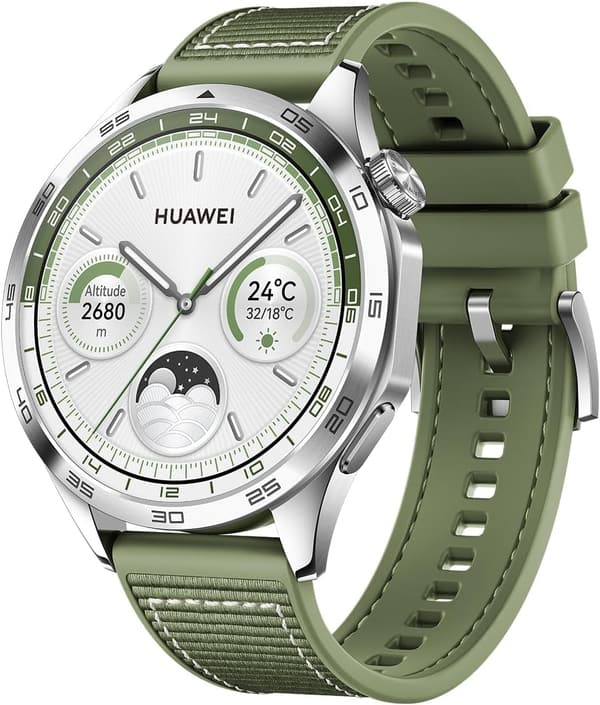 HUAWEI WATCH GT 4 ゴルフナビ搭載 スマートウォッチ 46mm 最長14日間バッテリー グリーン