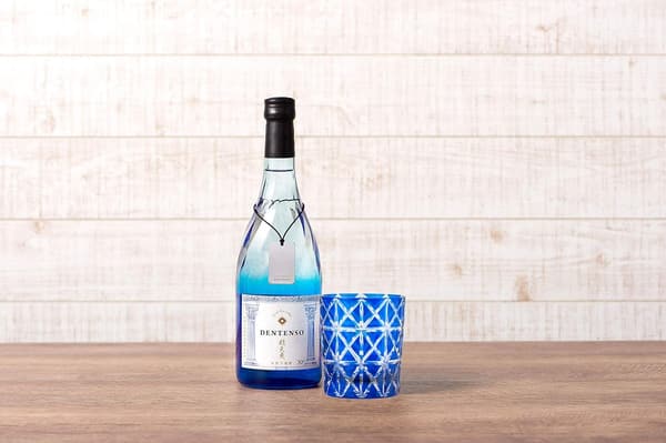 父の日ギフト 本格芋焼酎 殿天爽 720ml 切子グラス・手提袋・化粧箱付