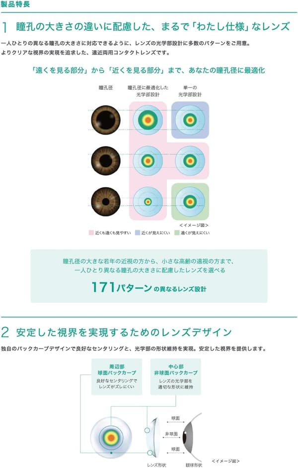 ワンデーアキュビュー モイスト マルチフォーカル 30枚入【BC】8.4【PWR】-8.50【加入度数】+2.00～+2.50
