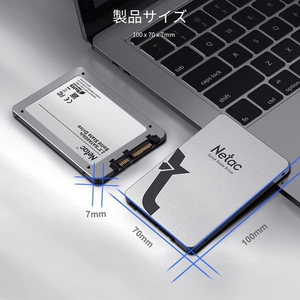 内蔵型SSD 128GB 2.5インチ SATA3.0 - 557MB/s高速・耐衝撃 3D NAND (PS4動作確認済み) シルバー
