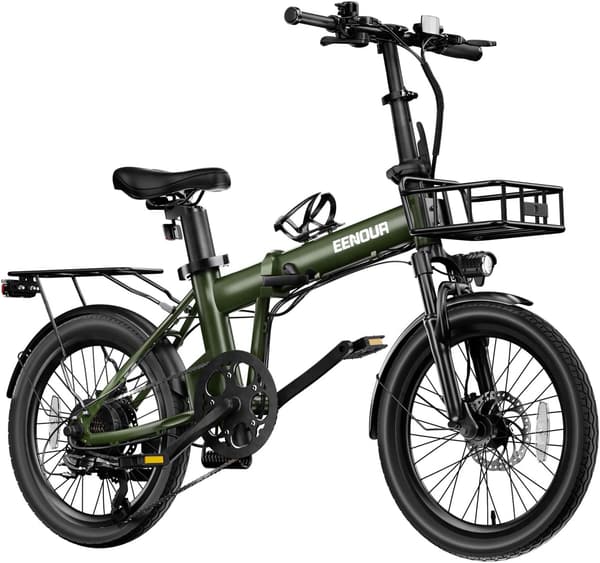 EENOUR 折りたたみ電動アシスト自転車 C4 20インチ 最大140km走行可能 シマノ7段変速ギア ダブルディスクブレーキ付き