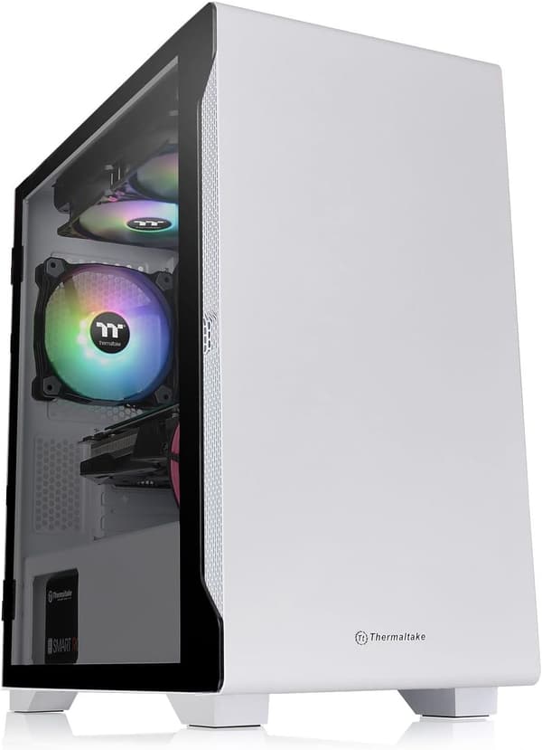 Thermaltake S100 TGホワイト強化ガラスミニタワーPCケース