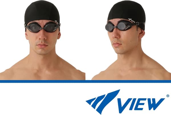 大人用日本製スイミングゴーグル 視界が広いくもり止め機能付きフィットネスモデル V630SA
