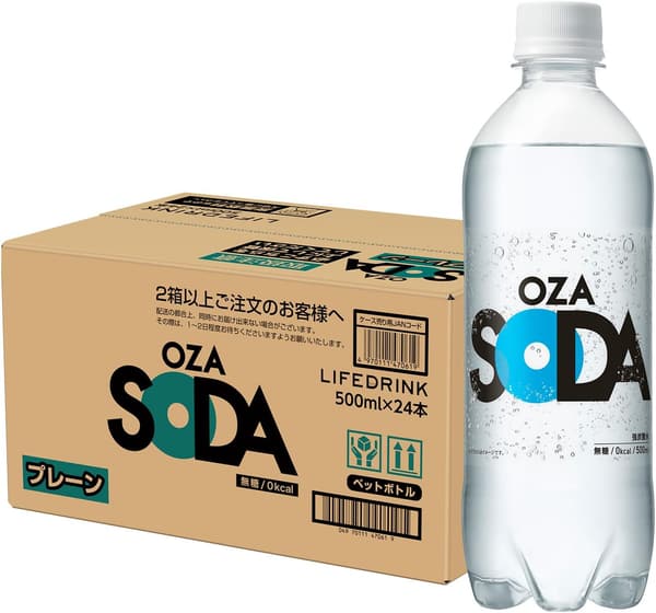 強炭酸水 OZA SODA プレーン 500ml×24本