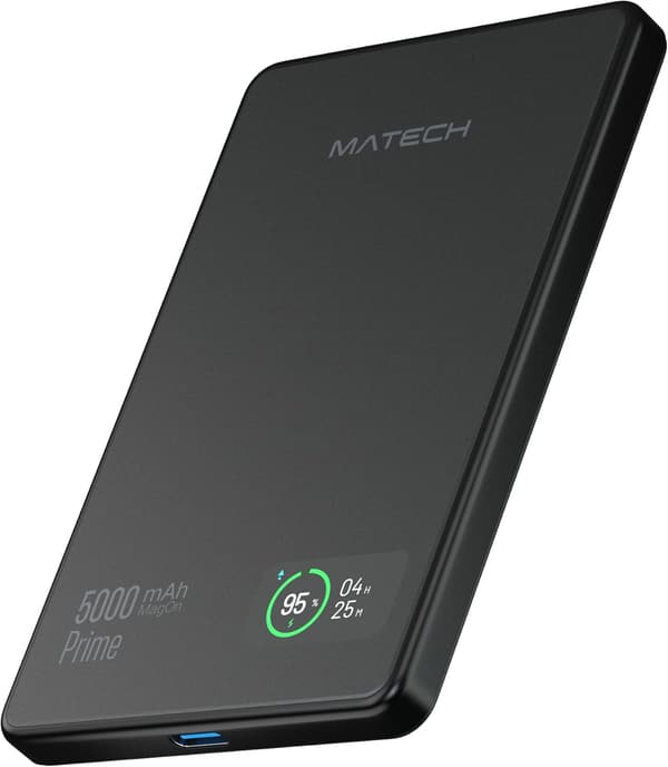 マグセーフ対応超薄型モバイルバッテリー 5000mAh ブラック