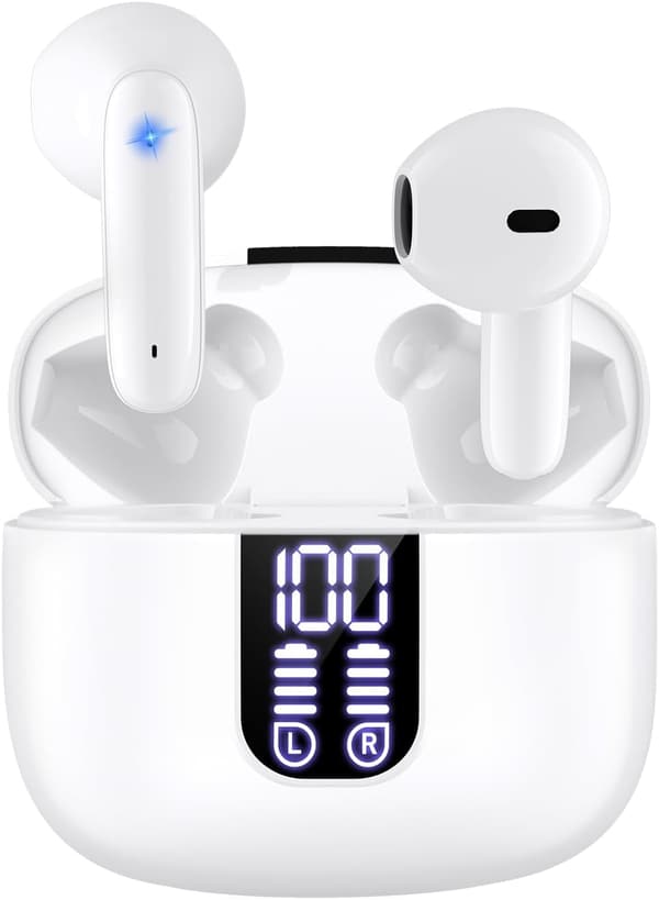 Bluetoothイヤホン 2024年モデル 最大50時間連続再生 ノイズキャンセリング タッチ操作 iPhone/Android対応