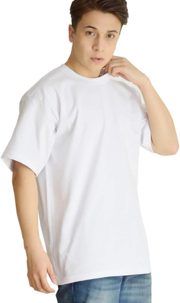 作業用 メンズ 半袖 厚手 Tシャツ 大きいサイズ 無地