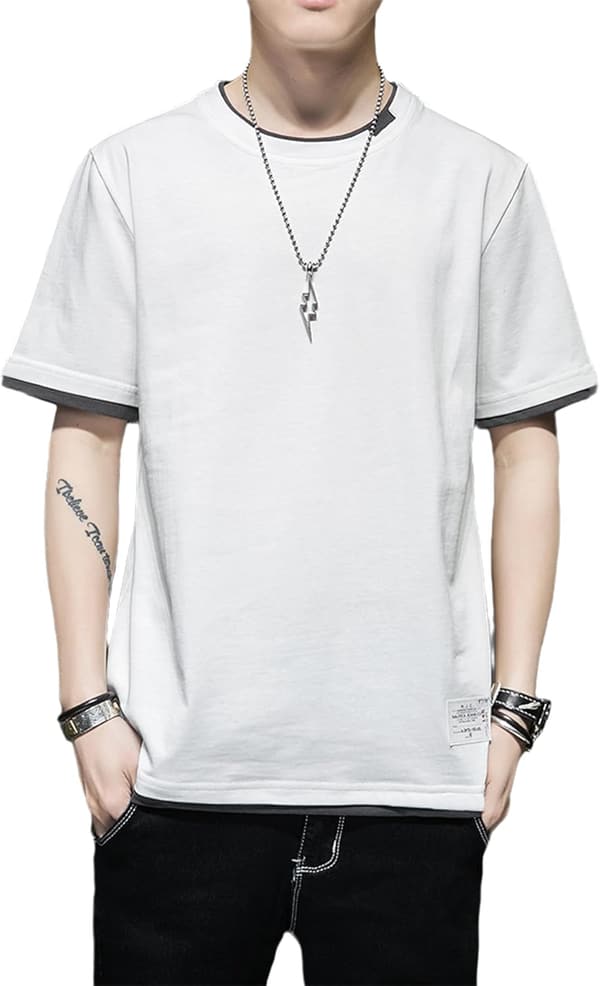 メンズ 半袖 無地 Tシャツ 大きいサイズ おしゃれ 夏服 M-5XL