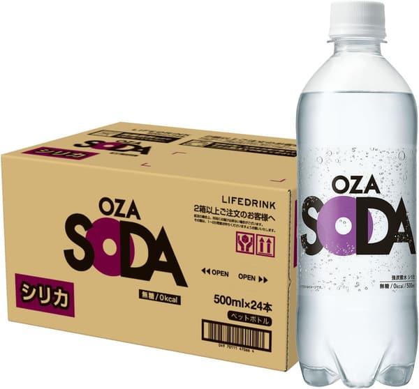 強炭酸水 OZA SODA 500ml×24本 (シリカ)