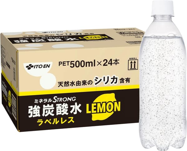 レモン風味のシリカ含有強炭酸水 500ml×24本