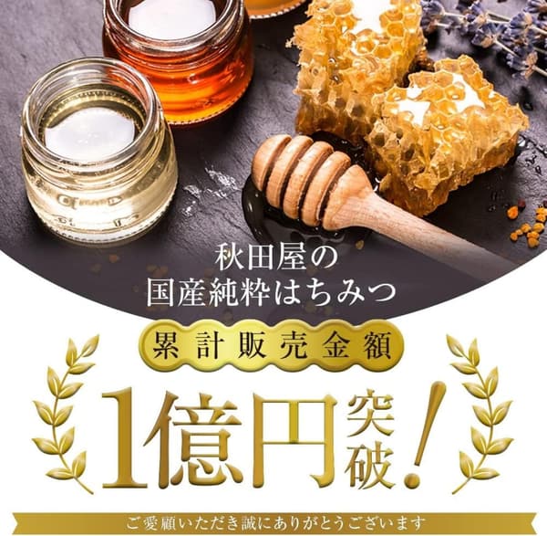 国産アカシアはちみつ 300g 純粋蜂蜜 秋田屋