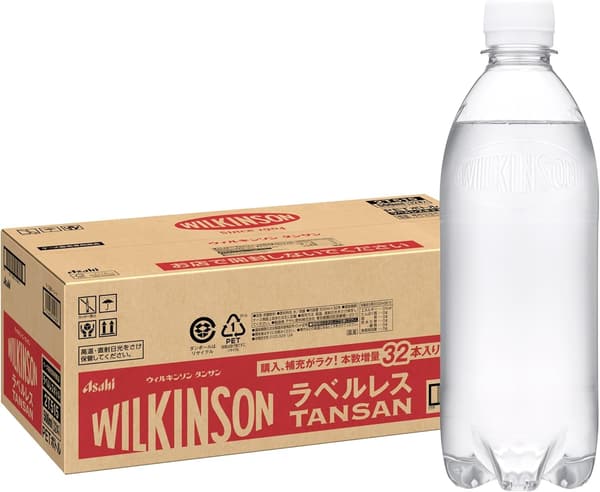 ラベルレス炭酸水500ml×32本【ウィルキンソン】